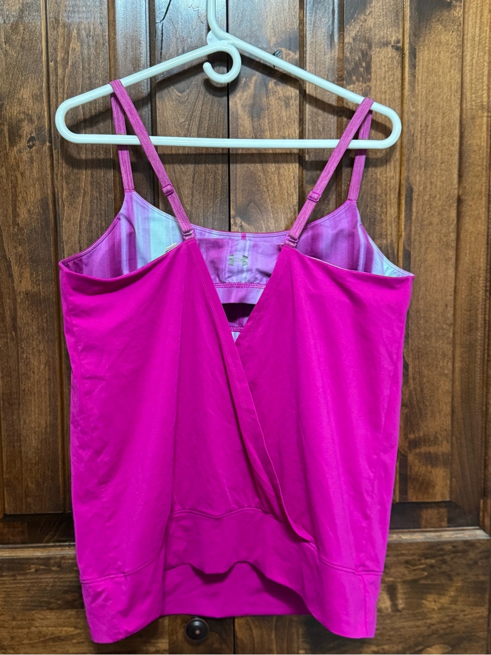 Under Armour Hot Pink Athletic Tank with Built-In Shelf Bra - Picture 3 of 3